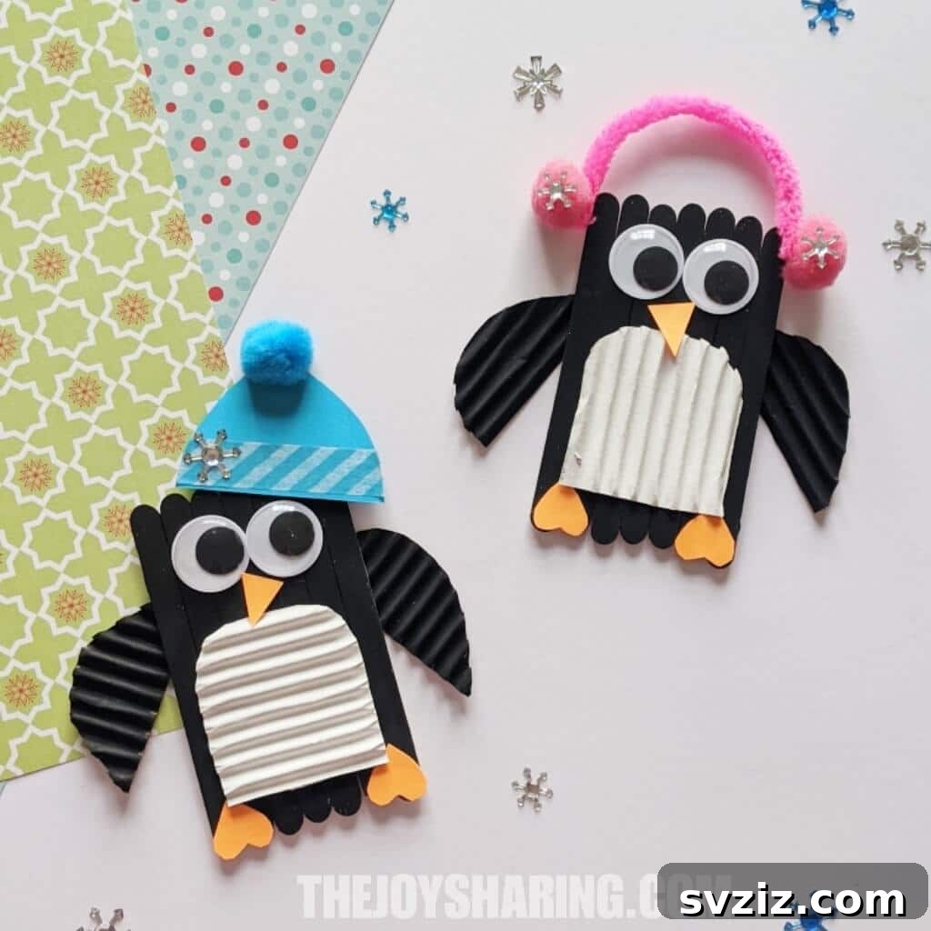 Fun Penguin Craft Ideas for Kids 14 Popsicle Stick Penguins