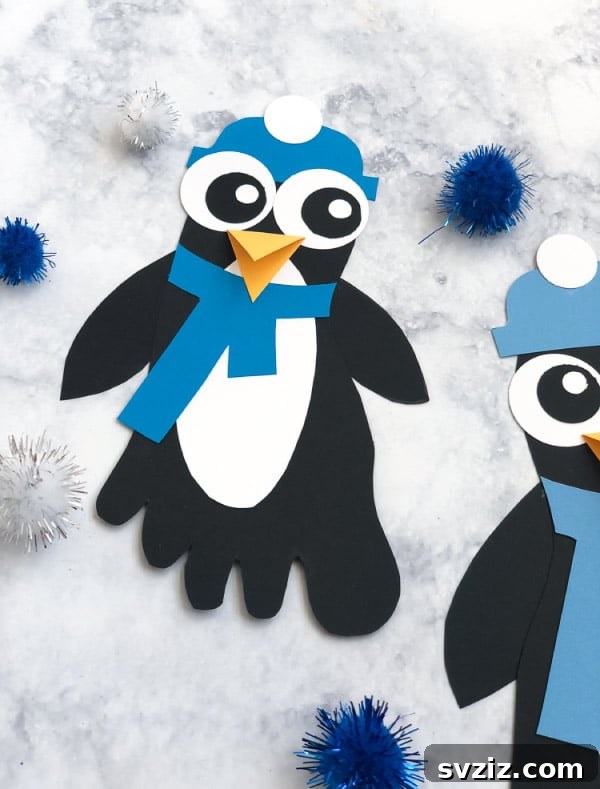 Fun Penguin Craft Ideas for Kids 20 Footprint Penguin Paper Craft