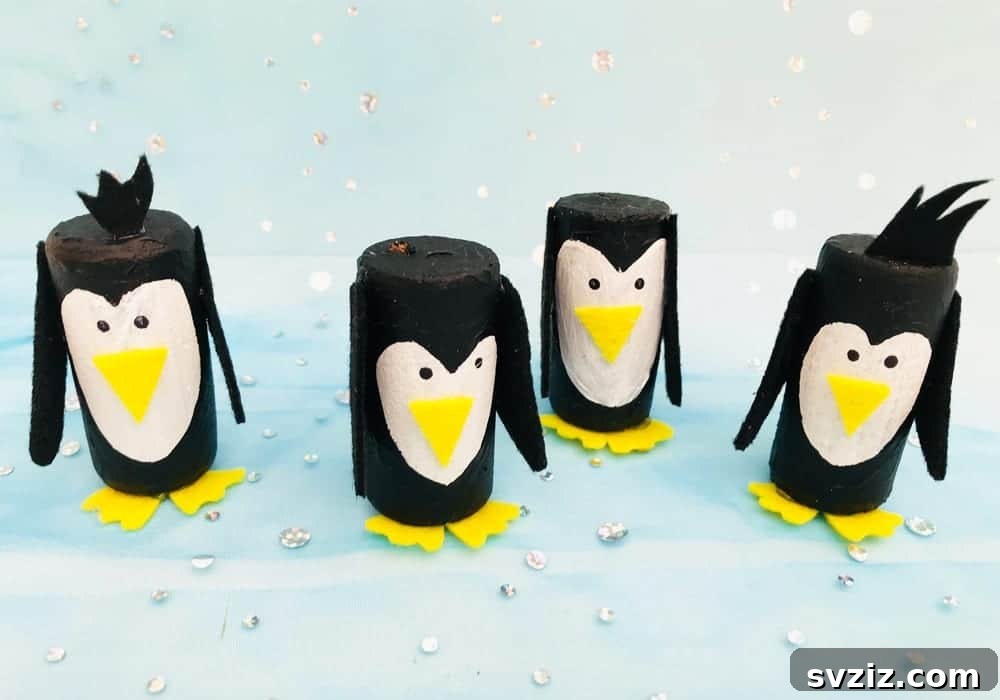 Fun Penguin Craft Ideas for Kids 23 Miniature Cork Penguins