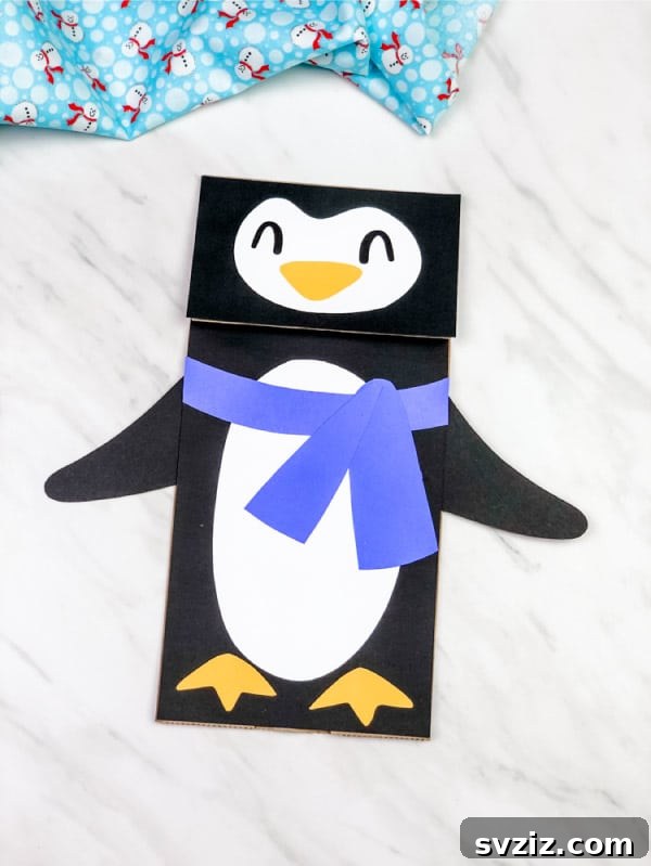 Fun Penguin Craft Ideas for Kids 4 Penguin Paper Bag Puppet