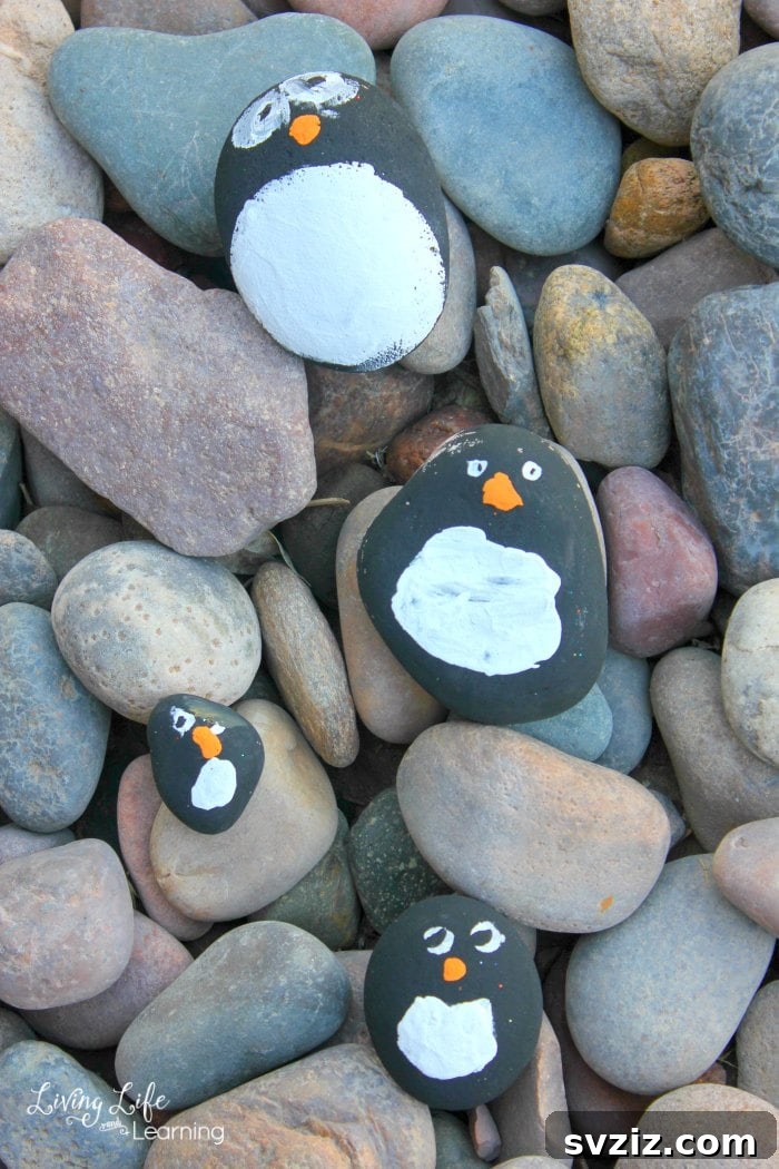Fun Penguin Craft Ideas for Kids 6 Penguin Rock Pets