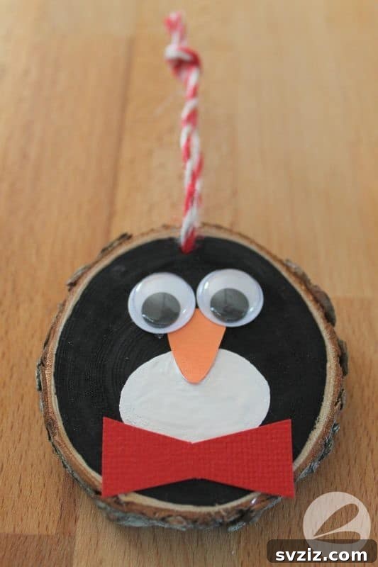 Fun Penguin Craft Ideas for Kids 10 Wooden Penguin Ornament