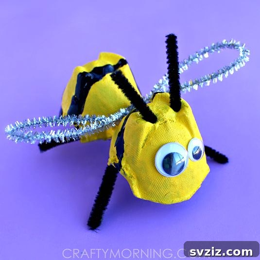Egg Carton Bumble Bee Craft