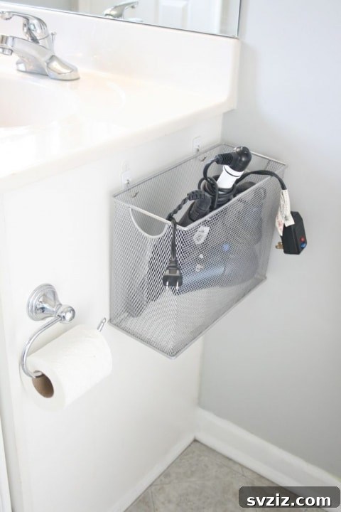 Store Bathroom Appliances with Command Hooks