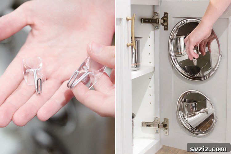 Store Your Food Trays and Cutting Boards using Command Hooks