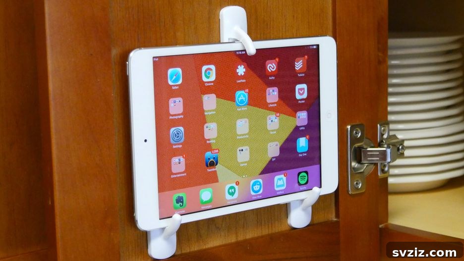 Mount Tablets in the Kitchen using Command Hooks