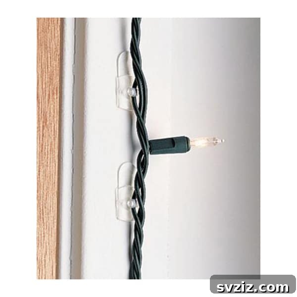 Clip on Decorative Lights using Command Hooks