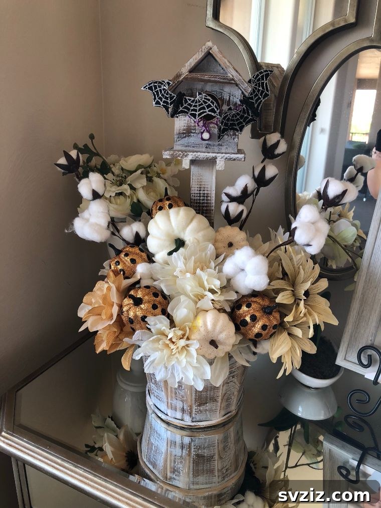 Dollar Tree Magic: DIY Centerpiece Transformations 13 Halloween Floral Arrangement