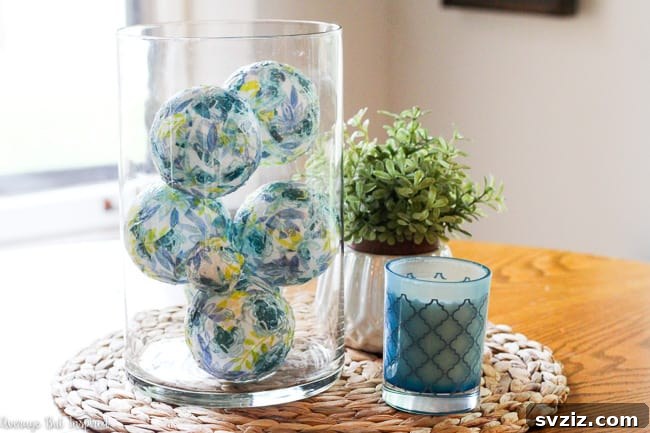 Dollar Tree Magic: DIY Centerpiece Transformations 14 Decorative Ball Vase Centrepiece