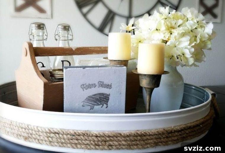 Dollar Tree Magic: DIY Centerpiece Transformations 21 DIY Farmhouse Tray Centrepiece