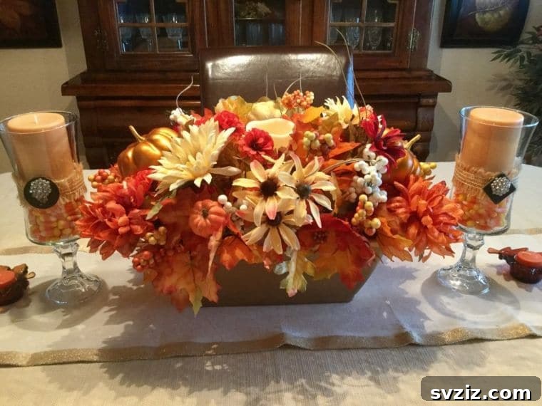 Dollar Tree Magic: DIY Centerpiece Transformations 5 Floral Fall-themed Centrepiece