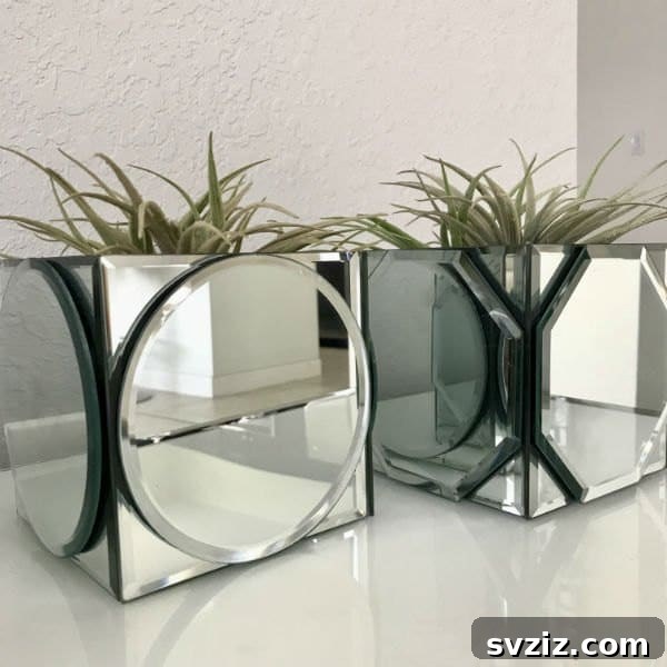 Dollar Tree Magic: DIY Centerpiece Transformations 8 Modern Mirror Centrepiece