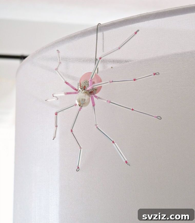 Spin a Web of Wonder: Spider Crafts for Your Little Bug Enthusiast 28 Sparkling beaded Christmas spiders made with various types of beads and wire, perfect as ornaments.