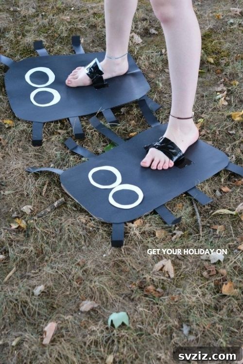 Spin a Web of Wonder: Spider Crafts for Your Little Bug Enthusiast 4 Creative spider shoes designed to look like squashed spiders, a fun and easy costume accessory for kids.