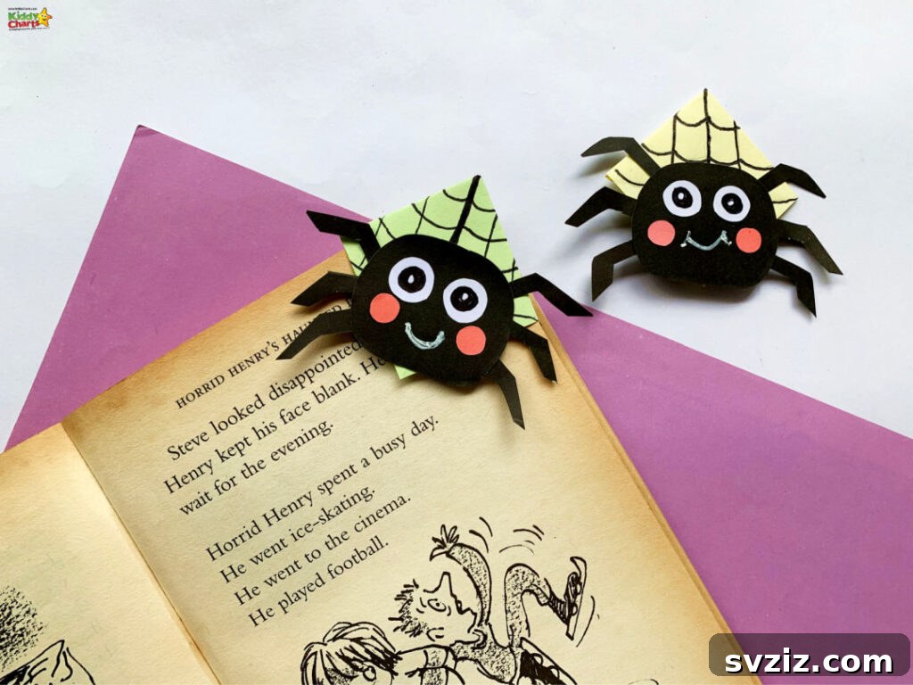 Spin a Web of Wonder: Spider Crafts for Your Little Bug Enthusiast 6 An intricate origami spider corner bookmark, showcasing detailed paper folding skills and perfect for book lovers.