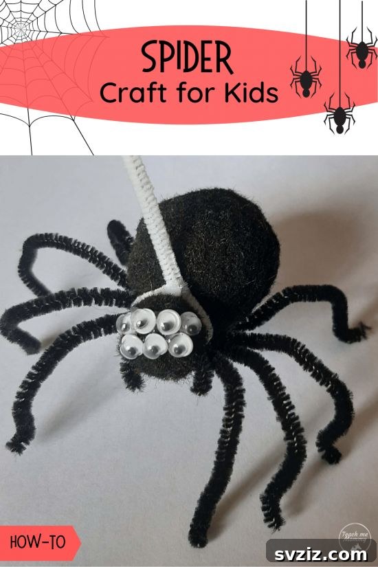 Spin a Web of Wonder: Spider Crafts for Your Little Bug Enthusiast 10 A colorful pet spider made from pipe cleaners and paper, designed as a learning tool for kids.