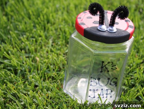 DIY Recycled Ladybug Catcher Jar