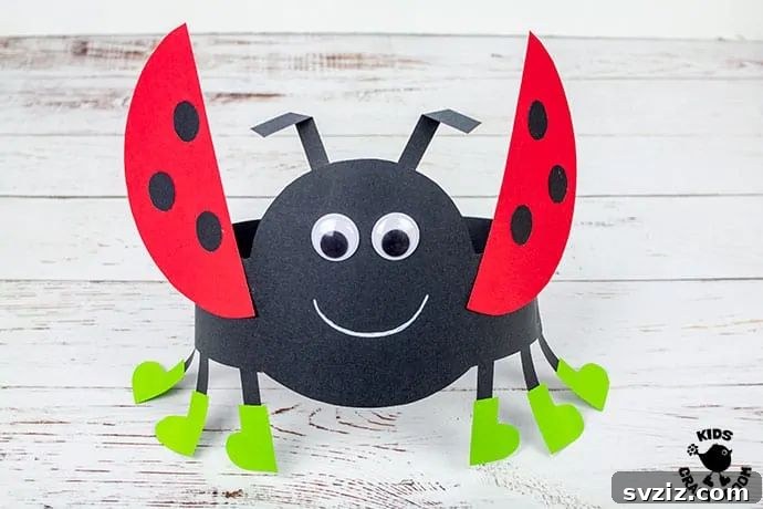 Fun Ladybug Hat Craft for Kids