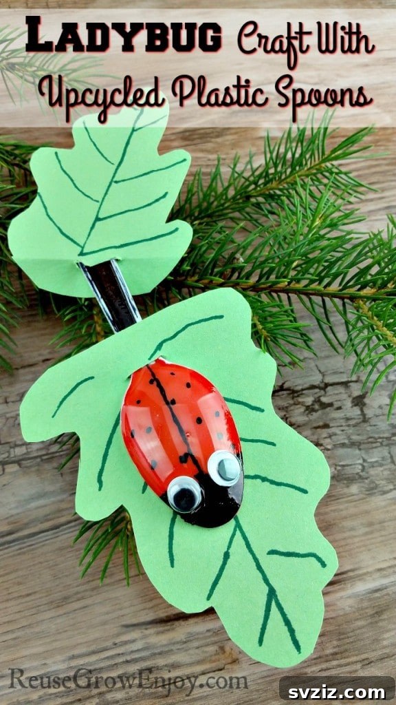 Creative Upcycled Plastic Ladybug Spoons