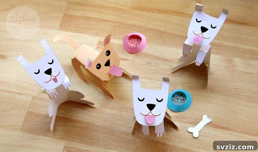 Pawsome Doggy DIYs for Little Ones 13 Printable Dog Companions