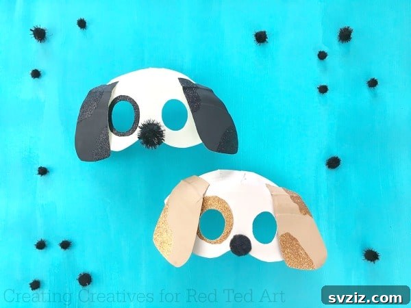Pawsome Doggy DIYs for Little Ones 15 3D Paper Plate Dog Masks