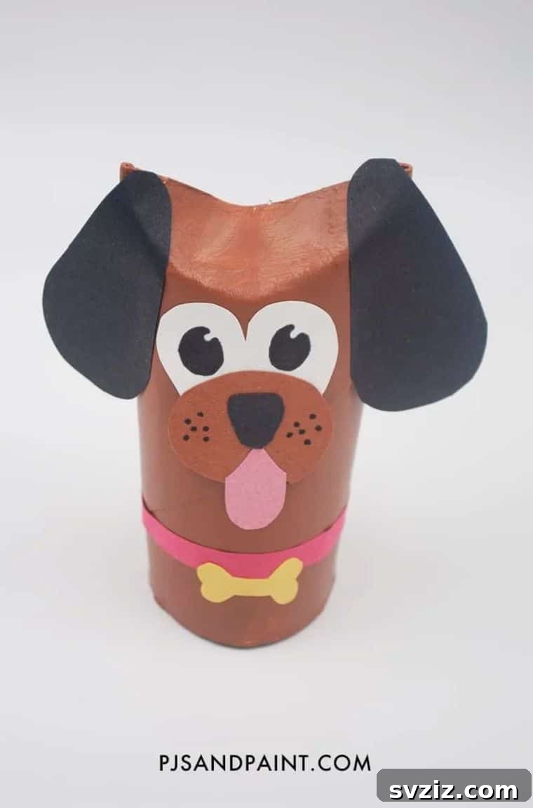 Pawsome Doggy DIYs for Little Ones 18 Toilet Paper Roll Dog