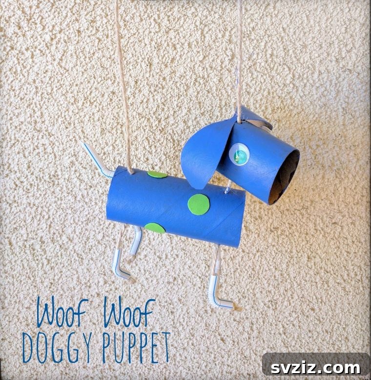 Pawsome Doggy DIYs for Little Ones 23 Doggy Toilet Tube Puppet