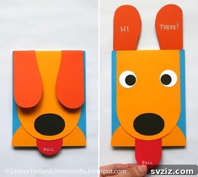 Pawsome Doggy DIYs for Little Ones 24 Puppy Pull-Up Ears Card