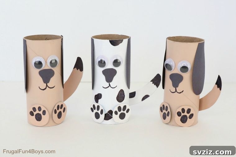 Pawsome Doggy DIYs for Little Ones 4 Cardboard Tube Dogs
