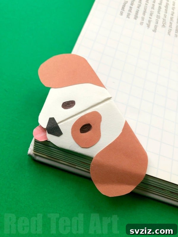 Pawsome Doggy DIYs for Little Ones 7 Origami Dog Corner Bookmarks