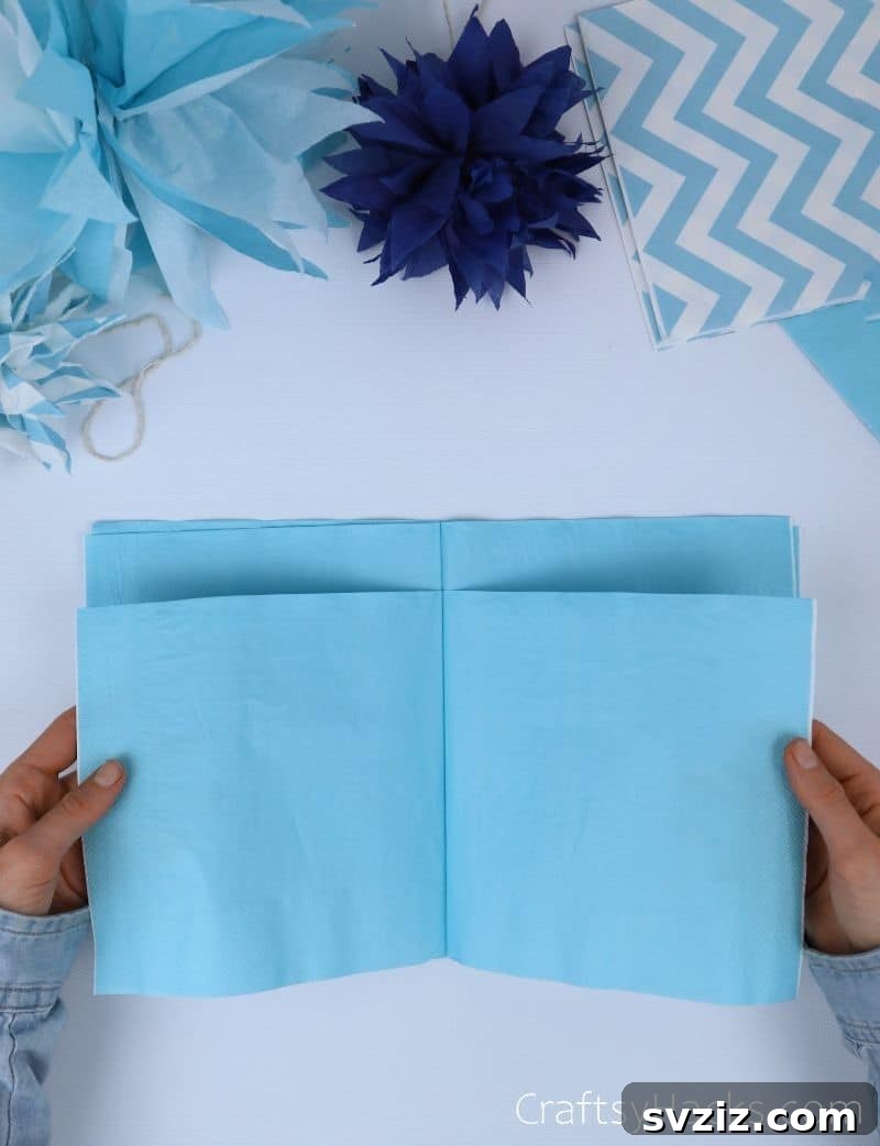 light blue tissue paper