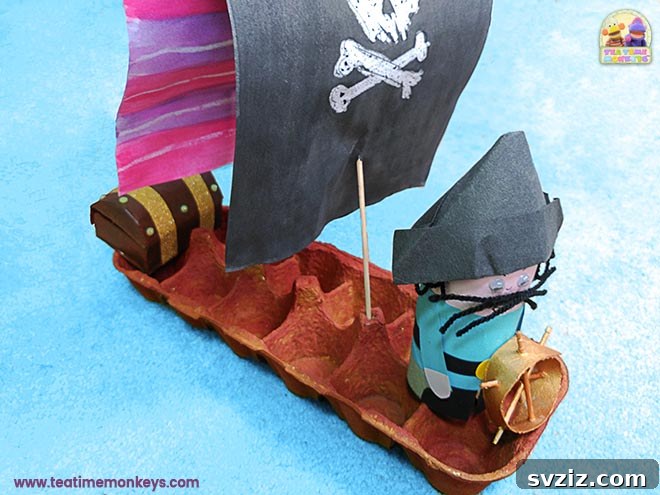 Egg Carton Pirate Ship