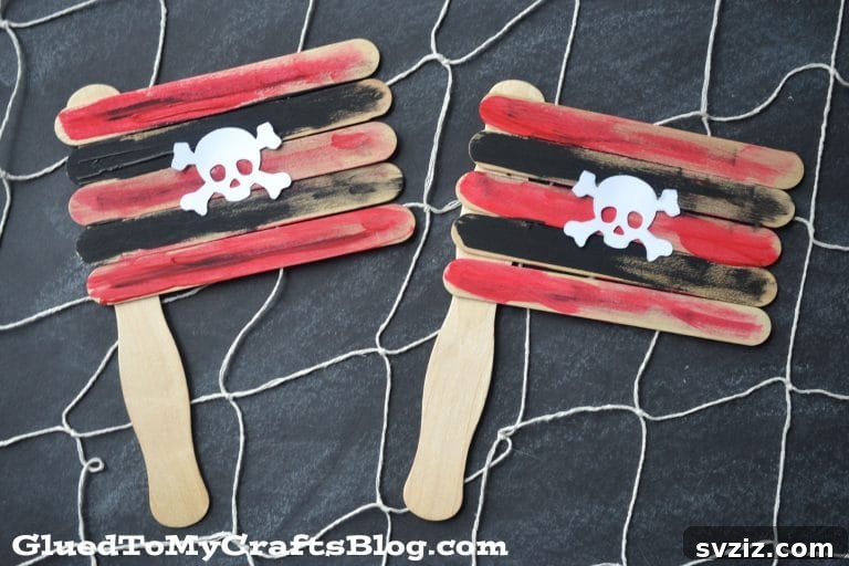 Popsicle Stick Pirate Flags
