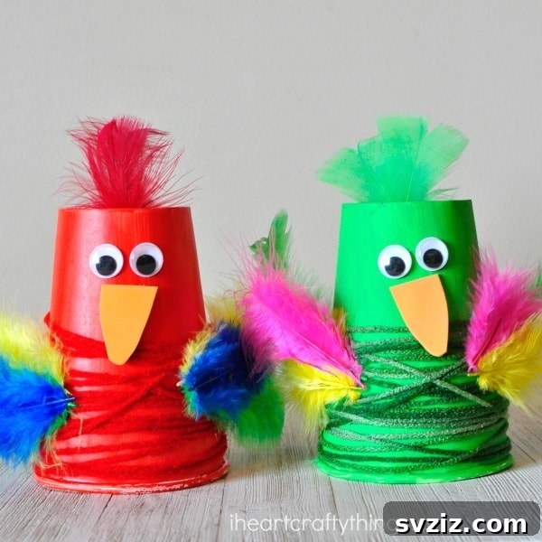 Paper Cup Parrot