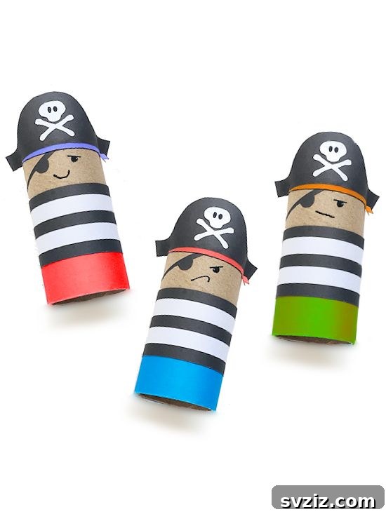 Cardboard Roll Pirate Craft
