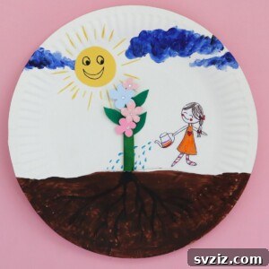 paper plate flower craft
