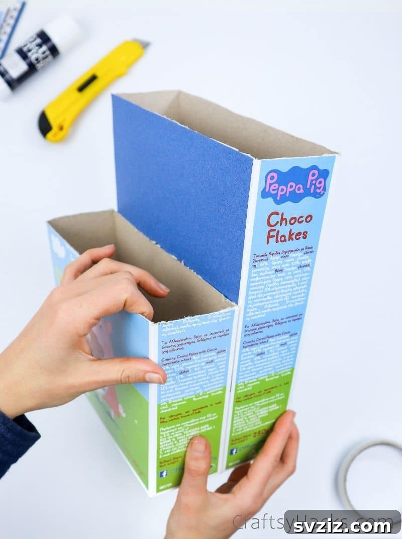 attaching box to adhesive