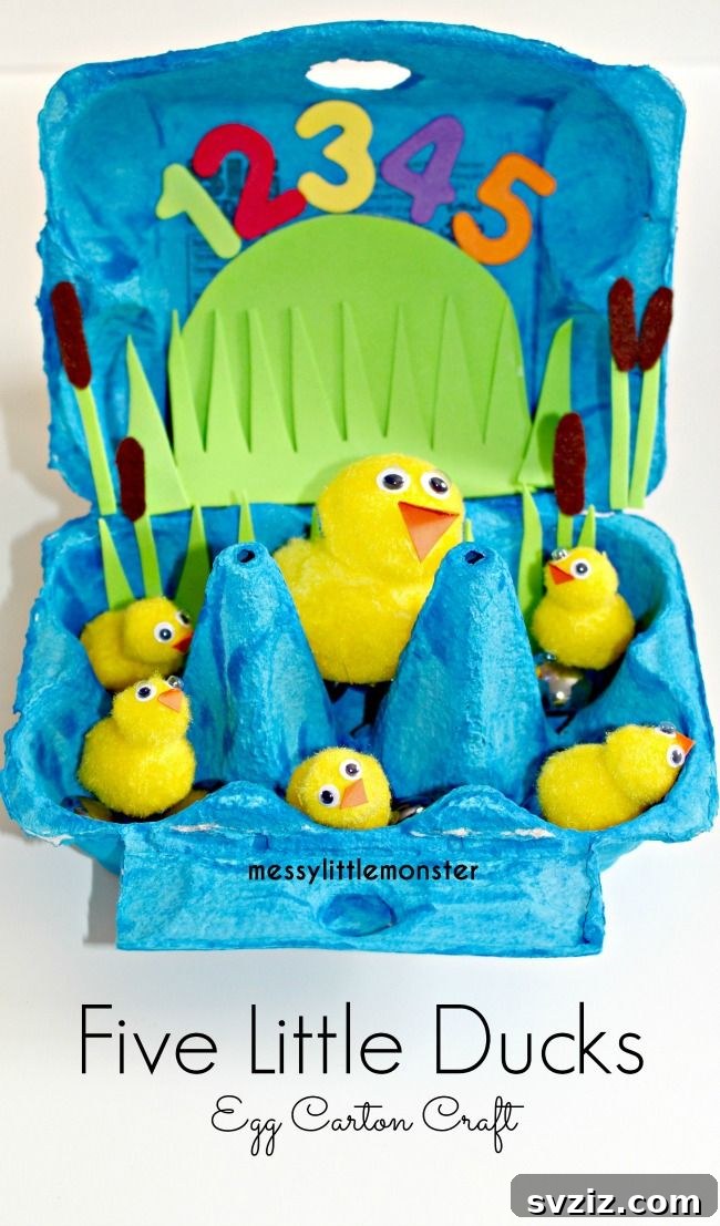 21 Duck Crafts: Let Young Imaginations Take Flight! 11 Five Little Ducks Egg Carton Craft