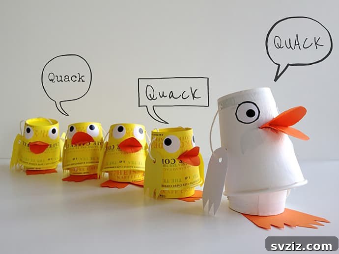 21 Duck Crafts: Let Young Imaginations Take Flight! 19 DIY Paper Cup Duck Family