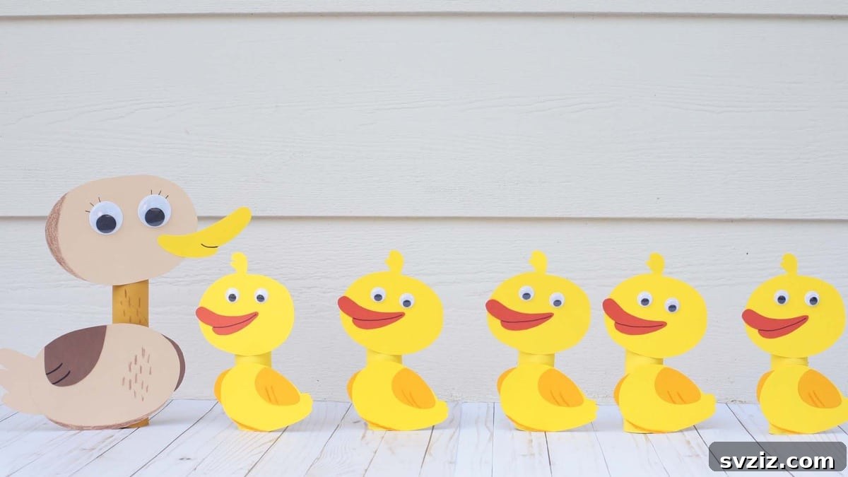 21 Duck Crafts: Let Young Imaginations Take Flight! 20 DIY Paper Duck Family Craft