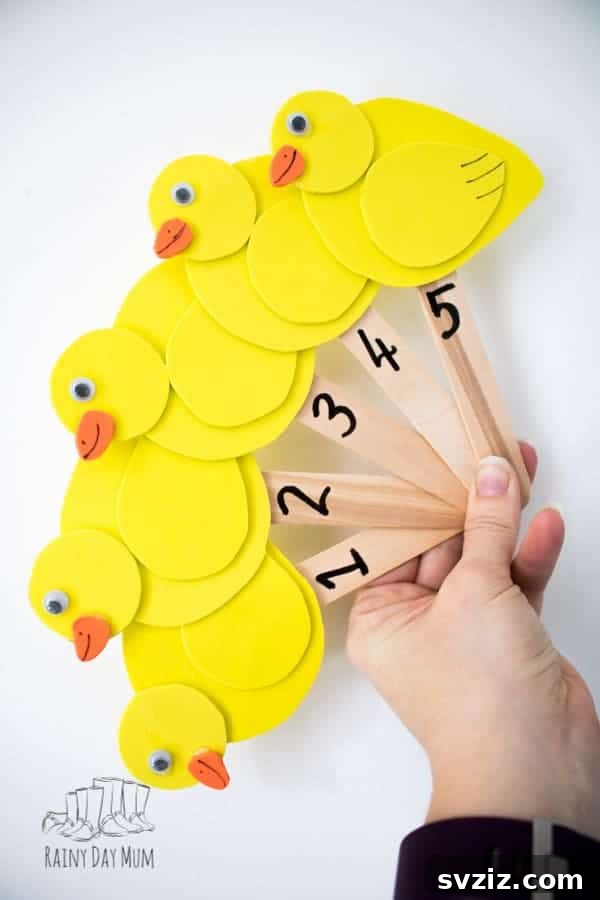21 Duck Crafts: Let Young Imaginations Take Flight! 22 Five Little Ducks Nursery Rhyme Props Craft