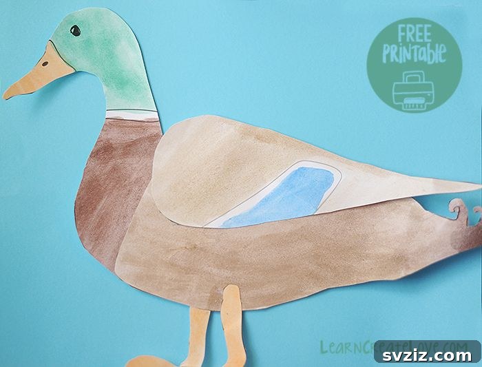 21 Duck Crafts: Let Young Imaginations Take Flight! 5 Printable Mallard Duck Craft