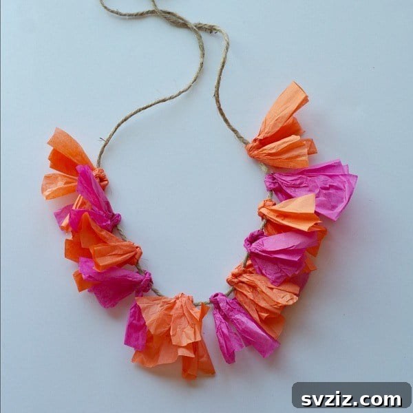 DIY Quick and Easy Tissue Paper Lei