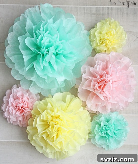 Easy Tissue Paper Pom Poms