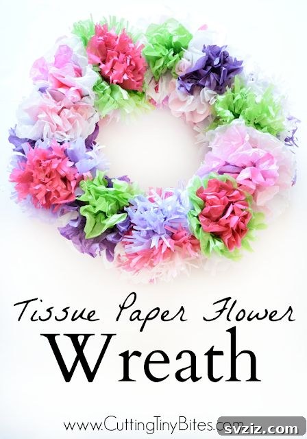 Everlasting Tissue Paper Flower Wreath