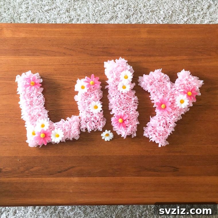 Personalized Simple Tissue Paper Wall Letters