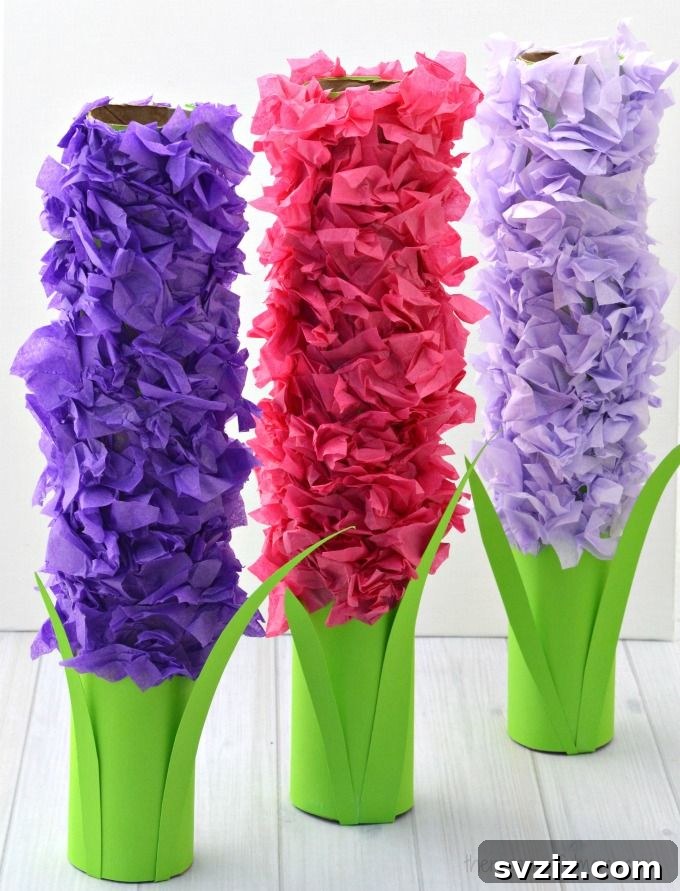 Eco-Friendly Paper Roll Hyacinths Craft