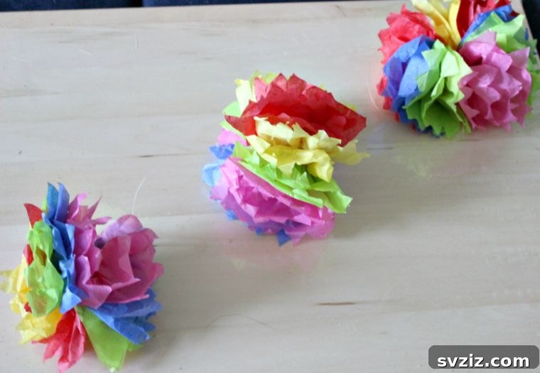 Easy Hanging Tissue Paper Garland DIY