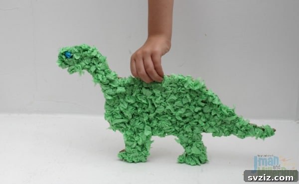 Exciting Tissue Paper Dinosaur Craft for Kids