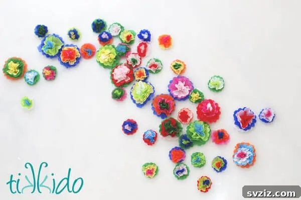Versatile Mini Tissue Paper Flowers